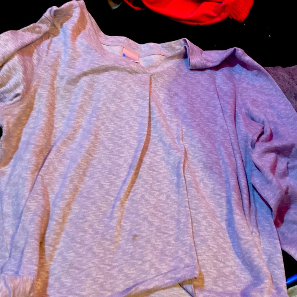 purple sweater